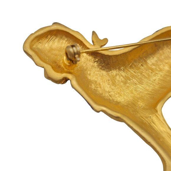 Golden Chesapeake Bay Retriever Brooch Dog Pet Lover Western Farmhouse Dad Pin - Picture 7 of 8